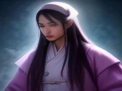 元素法师角色立绘，手持法杖，周身环绕冰火雷三元素，背景是魔法学院