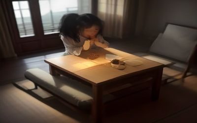 游戏开发团队成员在工作室内讨论角色设计稿，墙上贴满概念图